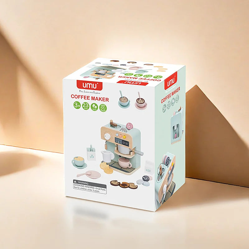 Cafeteira de Brinquedo em Madeira