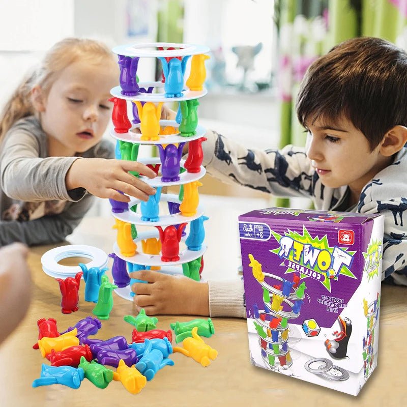 Jogo Torre de Pinguim - Brinquedo Montessori #Product_type# - Desenvolvimento infantil