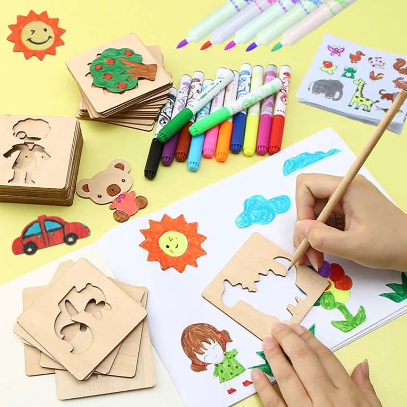 32 Réguas de Desenho - Brinquedo Montessori #Product_type# - Desenvolvimento infantil