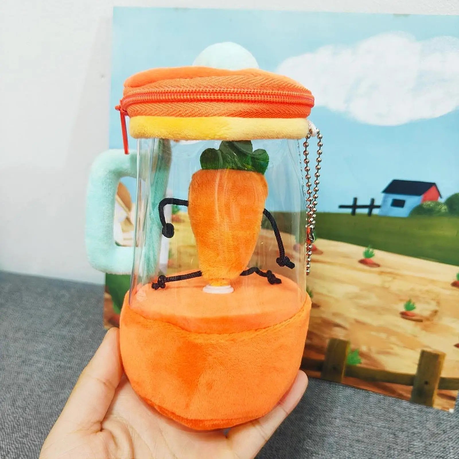 Pelúcia Liquidificador com Cenoura - Brinquedo Montessori #Product_type# - Desenvolvimento infantil