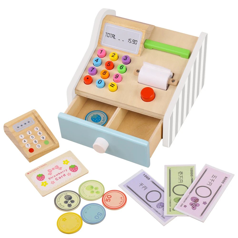 Caixa Registradora em Madeira - Brinquedo Montessori #Product_type# - Desenvolvimento infantil