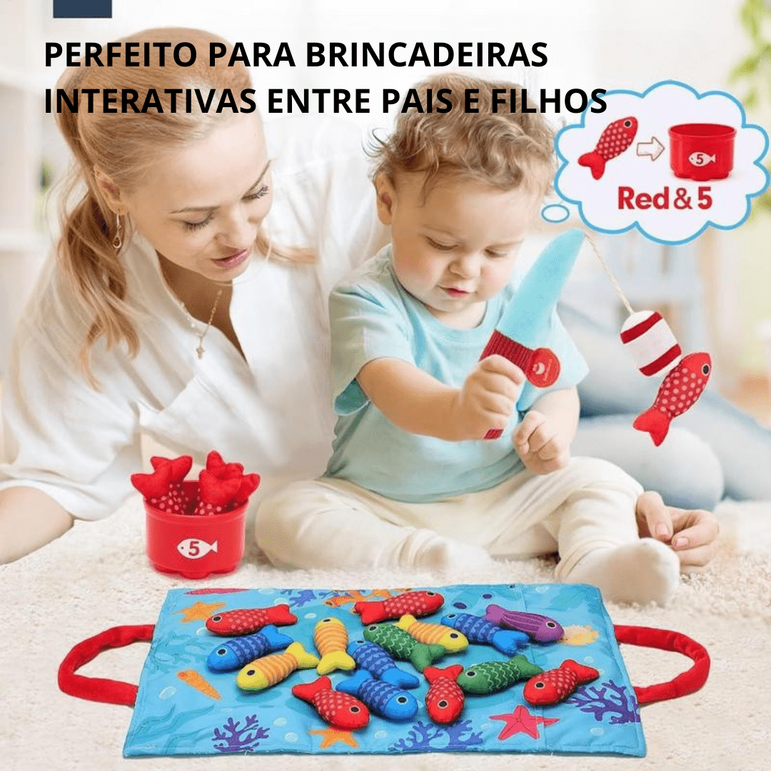Brinquedo Pesca em Tecido - Brinquedo Montessori #Product_type# - Desenvolvimento infantil