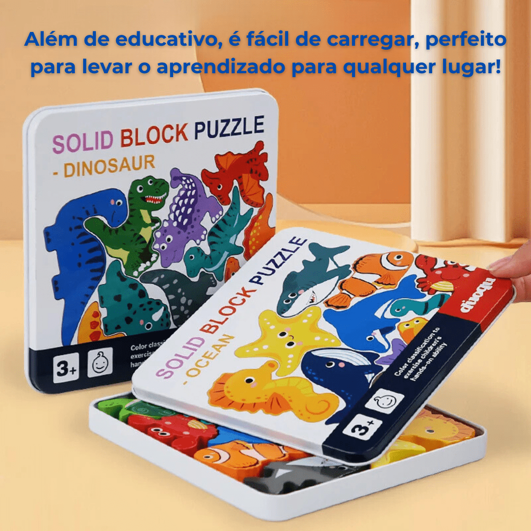 Quebra - Cabeça de Madeira 3D - Brinquedo Montessori #Product_type# - Desenvolvimento infantil