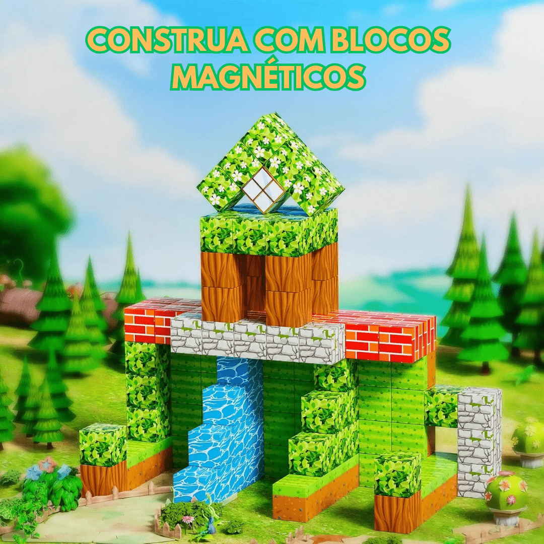 Blocos Magnéticos de Construção - 100 pçs - Brinquedo Montessori #Product_type# - Desenvolvimento infantil
