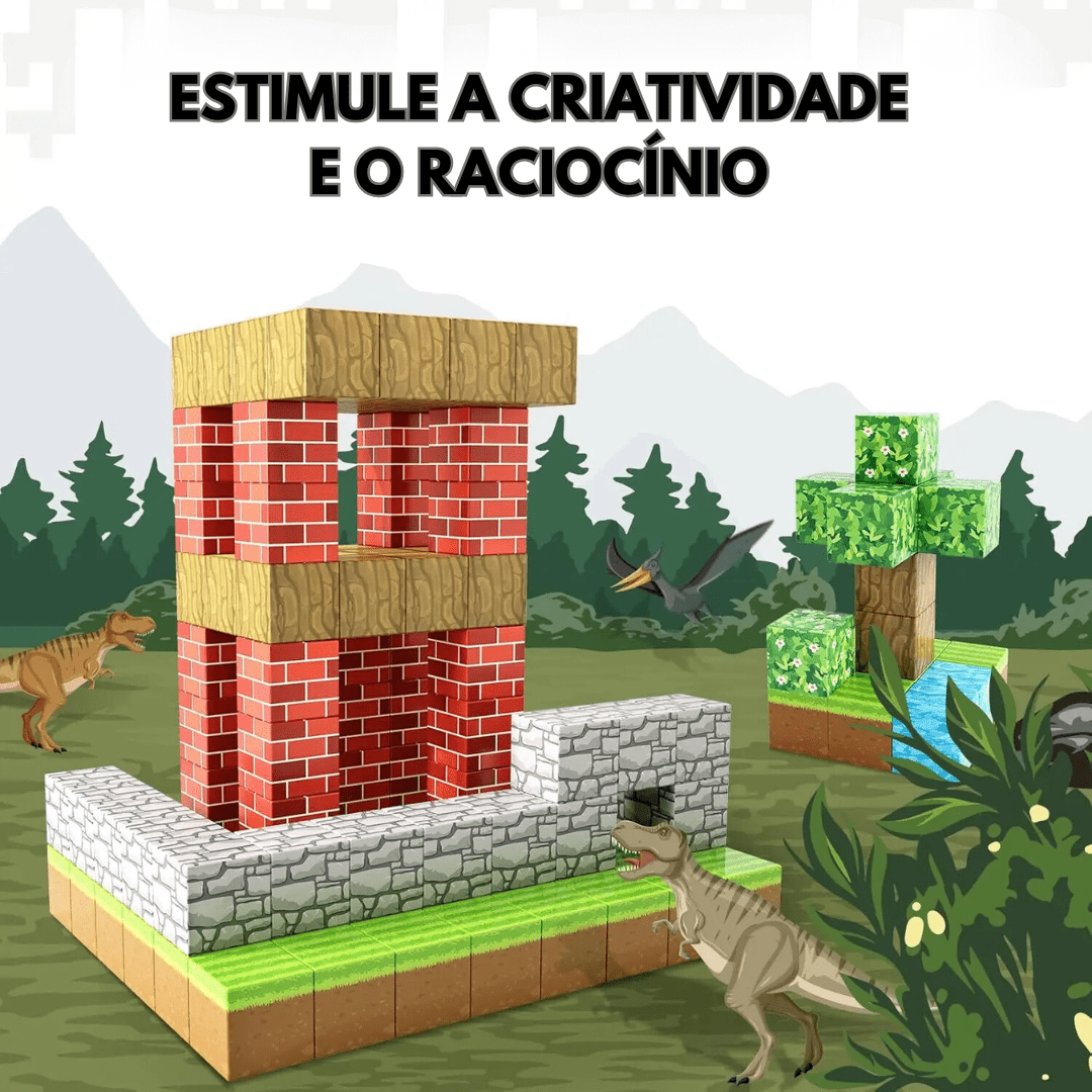 Blocos Magnéticos de Construção - 100 pçs - Brinquedo Montessori #Product_type# - Desenvolvimento infantil