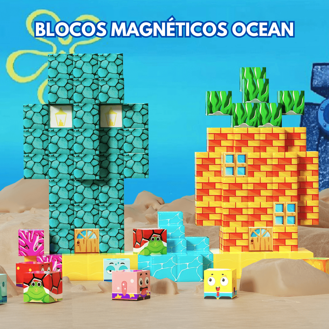 Blocos Magnéticos Ocean - Brinquedo Montessori #Product_type# - Desenvolvimento infantil