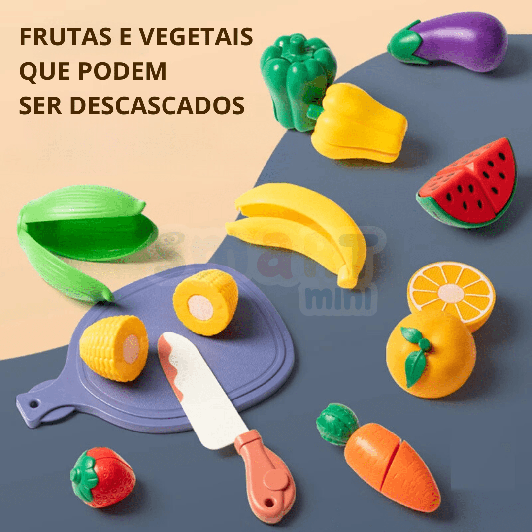 Conjunto de Corte de Frutas e Legumes - Brinquedo Montessori #Product_type# - Desenvolvimento infantil