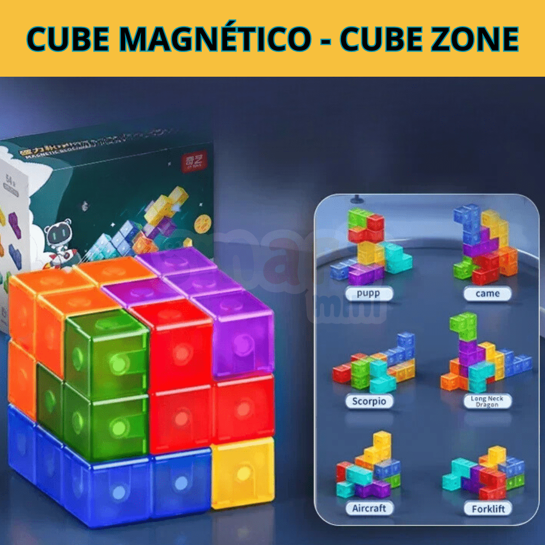 Cube Magnético - Cube Zone - Brinquedo Montessori #Product_type# - Desenvolvimento infantil