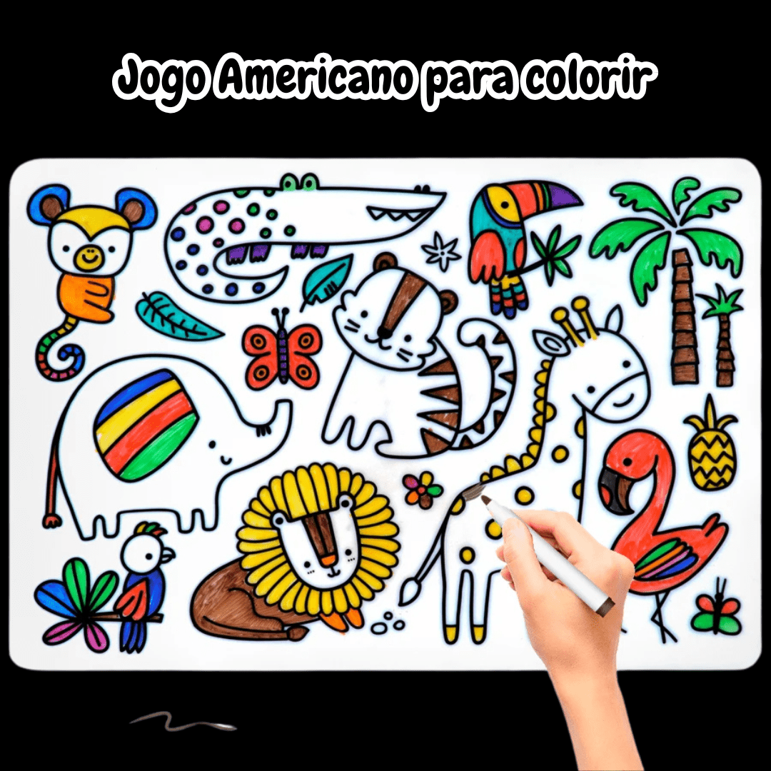 Jogo Americano para Colorir - Brinquedo Montessori #Product_type# - Desenvolvimento infantil