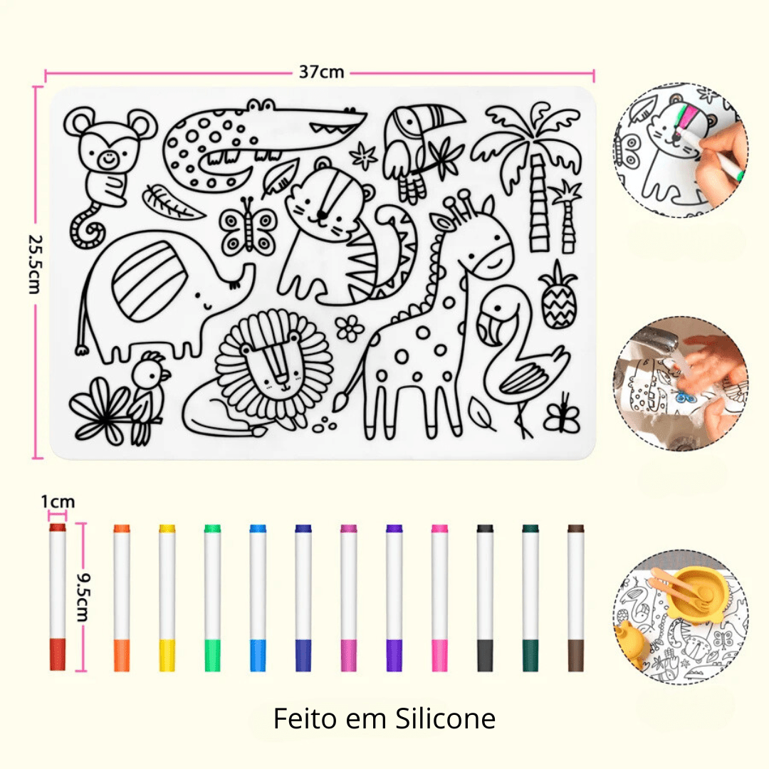 Jogo Americano para Colorir - Brinquedo Montessori #Product_type# - Desenvolvimento infantil