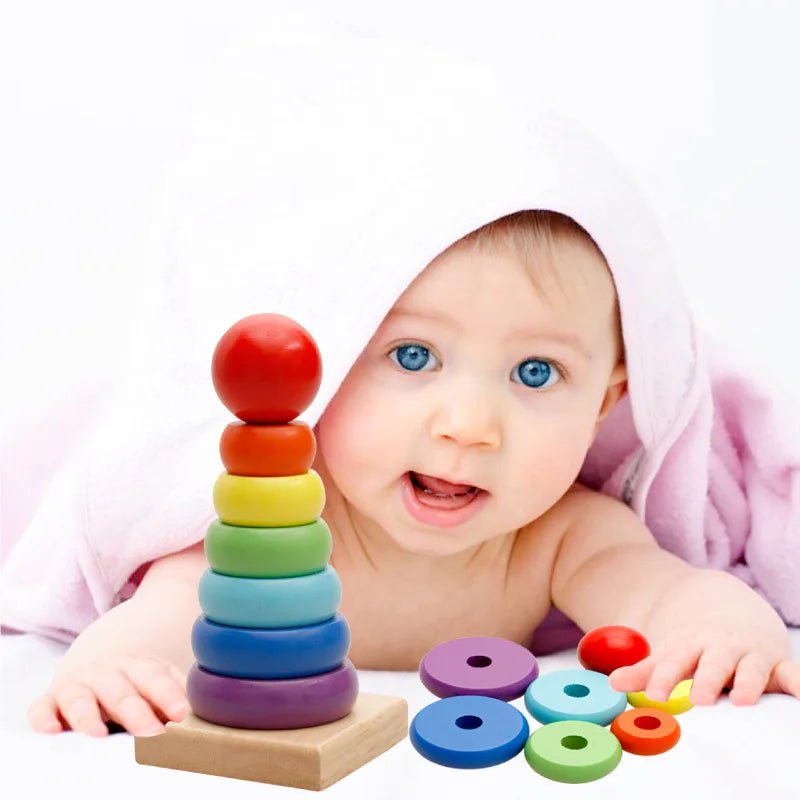 Torre de Anéis Empilháveis Montessori - Brinquedo Montessori #Product_type# - Desenvolvimento infantil