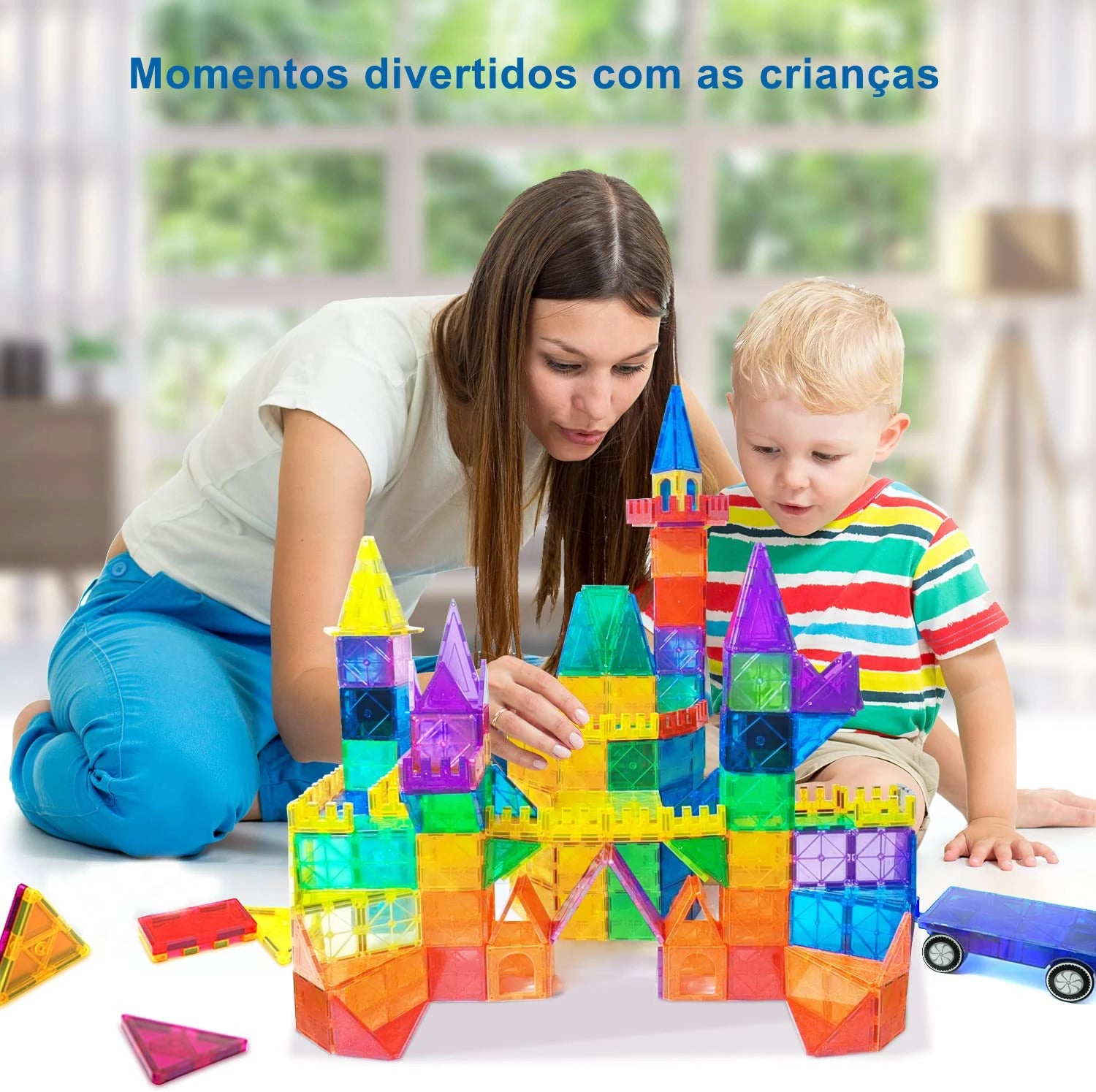 Bloco Magnético Colorido - Frete Grátis - Brinquedo Montessori #Product_type# - Desenvolvimento infantil