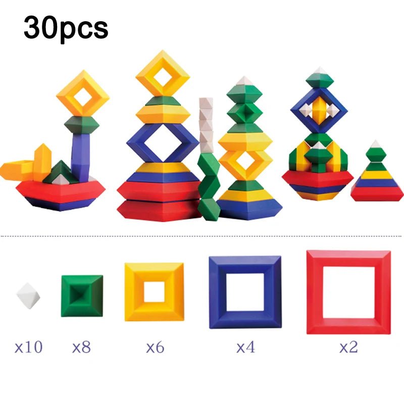 Blocos de Construção Infantil Pirâmide - Brinquedo Montessori #Product_type# - Desenvolvimento infantil