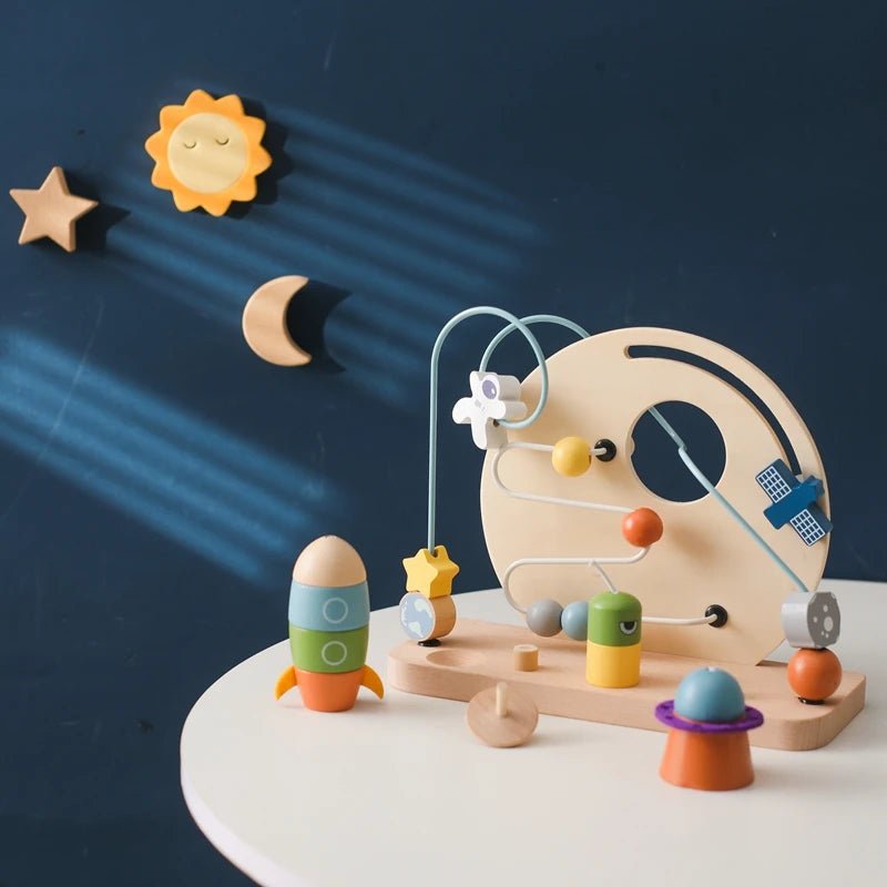 Brinquedo Montessori Planeta e Foguete - Brinquedo Montessori #Product_type# - Desenvolvimento infantil