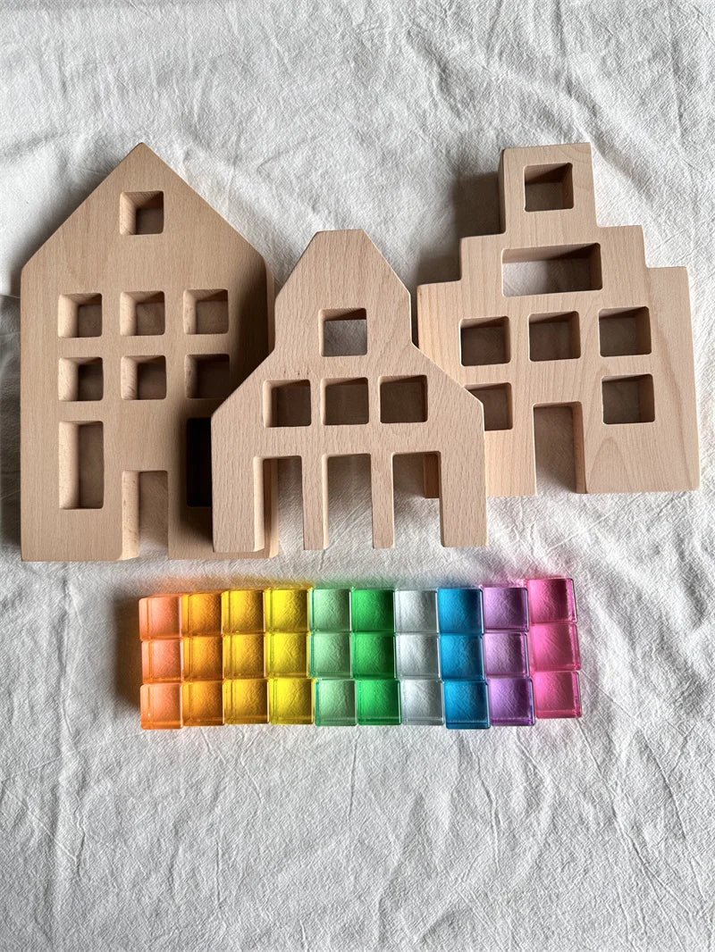Casa de Madeira Montessori - Brinquedo Montessori #Product_type# - Desenvolvimento infantil