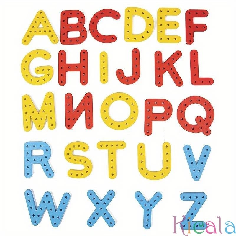 Alfabeto e Números - Alinhavo - Brinquedo Montessori #Product_type# - Desenvolvimento infantil