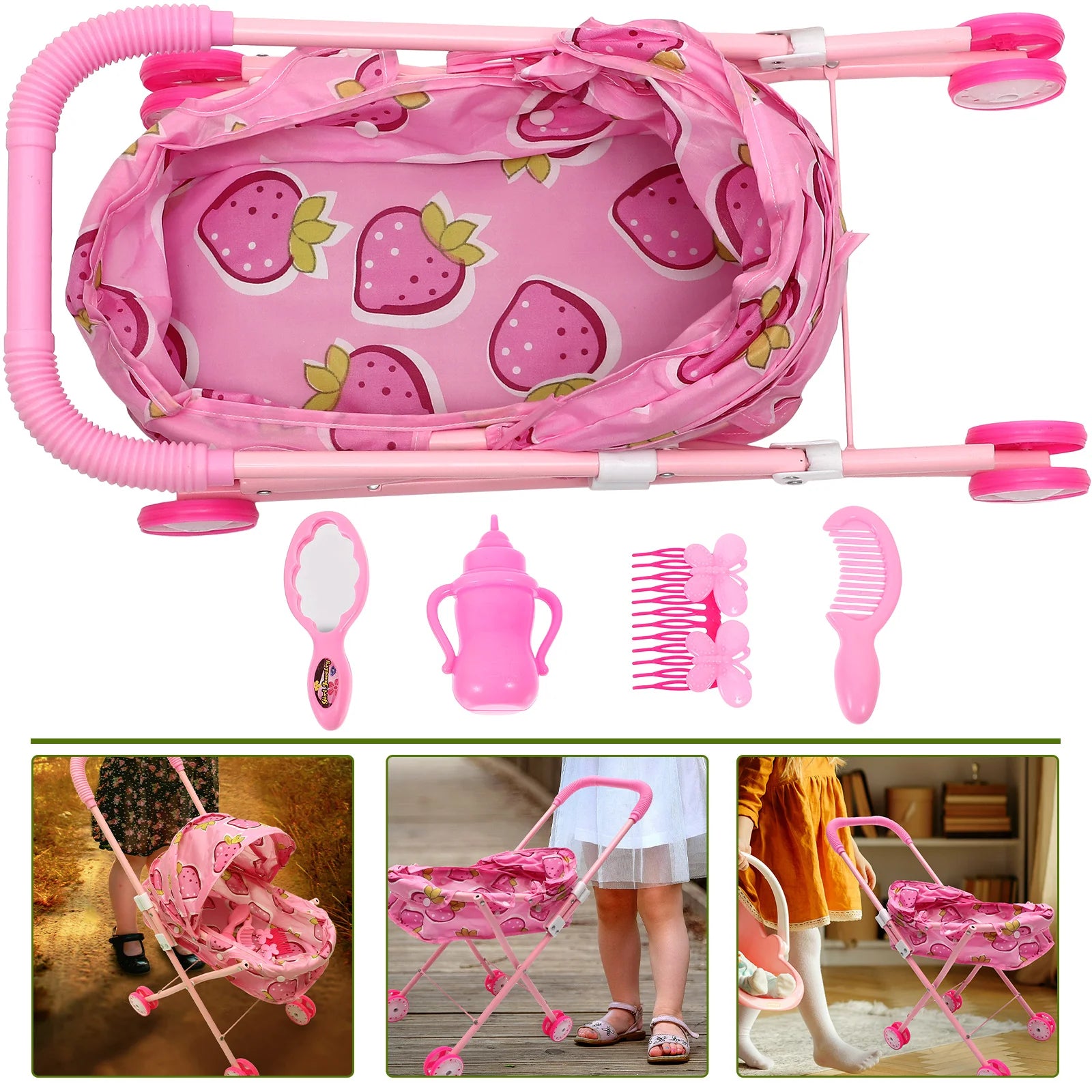 Carrinho Boneca + Brindes - Brinquedo Montessori #Product_type# - Desenvolvimento infantil