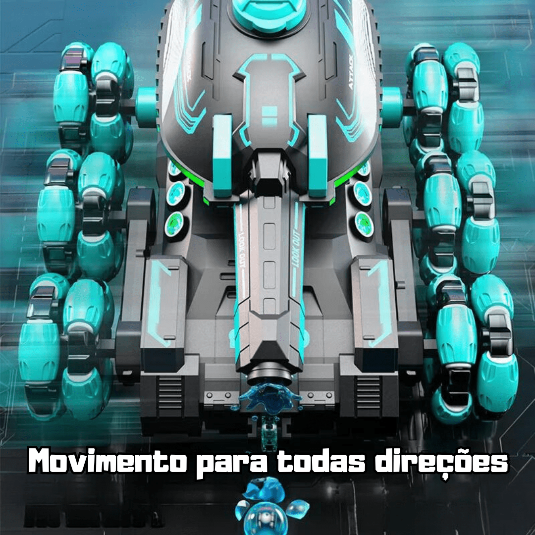 Carrinho Elétrico Tanque RC de 6 Rodas - Brinquedo Montessori #Product_type# - Desenvolvimento infantil