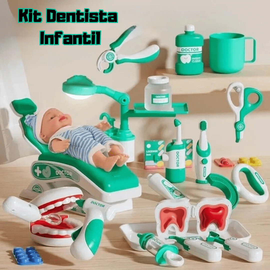 Kit Dentista Infantil - Brinquedo Montessori #Product_type# - Desenvolvimento infantil