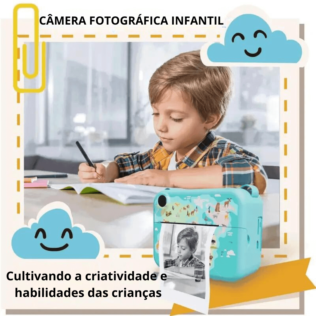 Câmera Digital Instantânea Infantil - Brinquedo Montessori #Product_type# - Desenvolvimento infantil