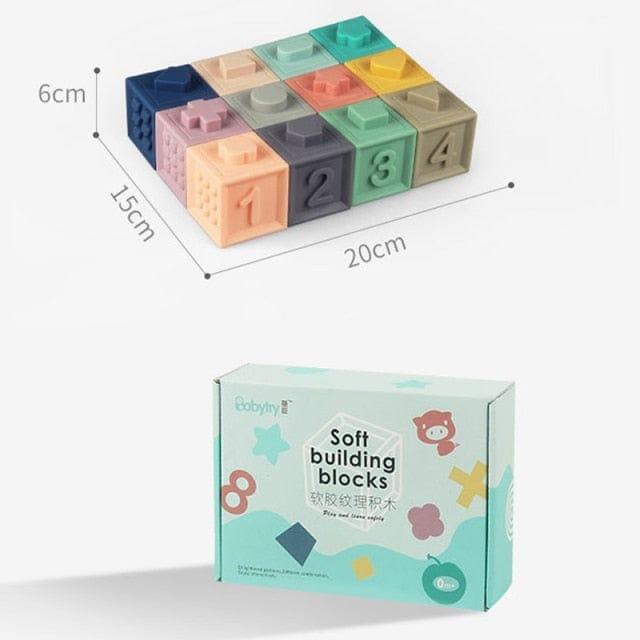 Cubos Mordedores de Silicone Macios Para Bebês - Brinquedo Montessori #Product_type# - Desenvolvimento infantil