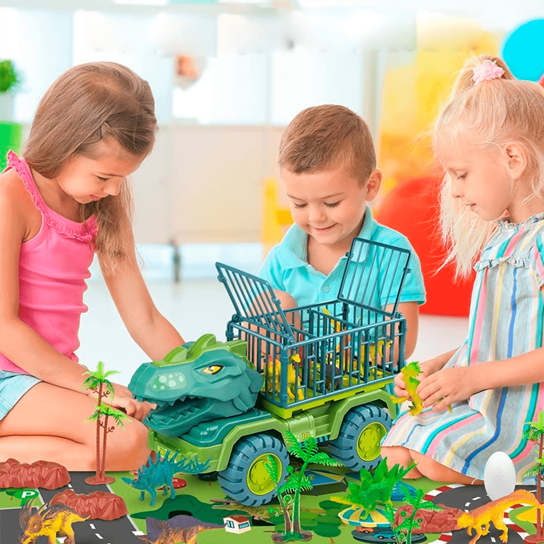 Caminhão Dinossauro Rex + Brindes - Brinquedo Montessori #Product_type# - Desenvolvimento infantil