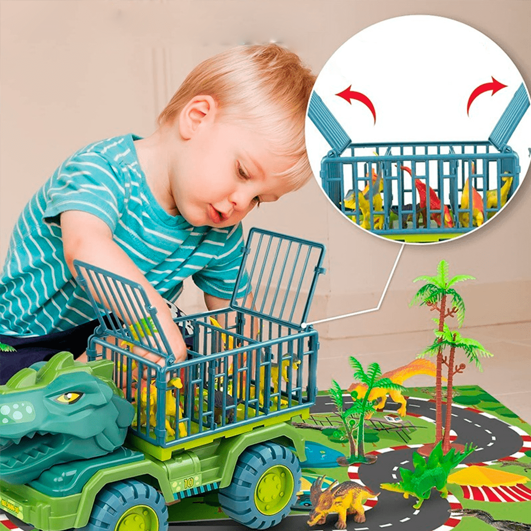 Caminhão Dinossauro Rex + Brindes - Brinquedo Montessori #Product_type# - Desenvolvimento infantil