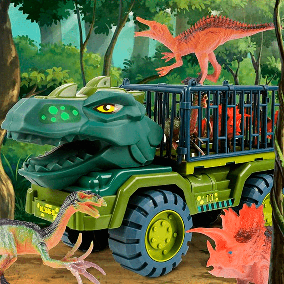 Caminhão Dinossauro Rex + Brindes - Brinquedo Montessori #Product_type# - Desenvolvimento infantil