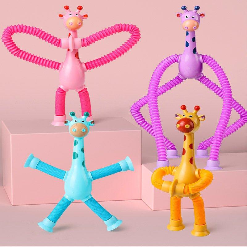 Brinquedo Girafa Estica - Kit com 4 - Smart Mini