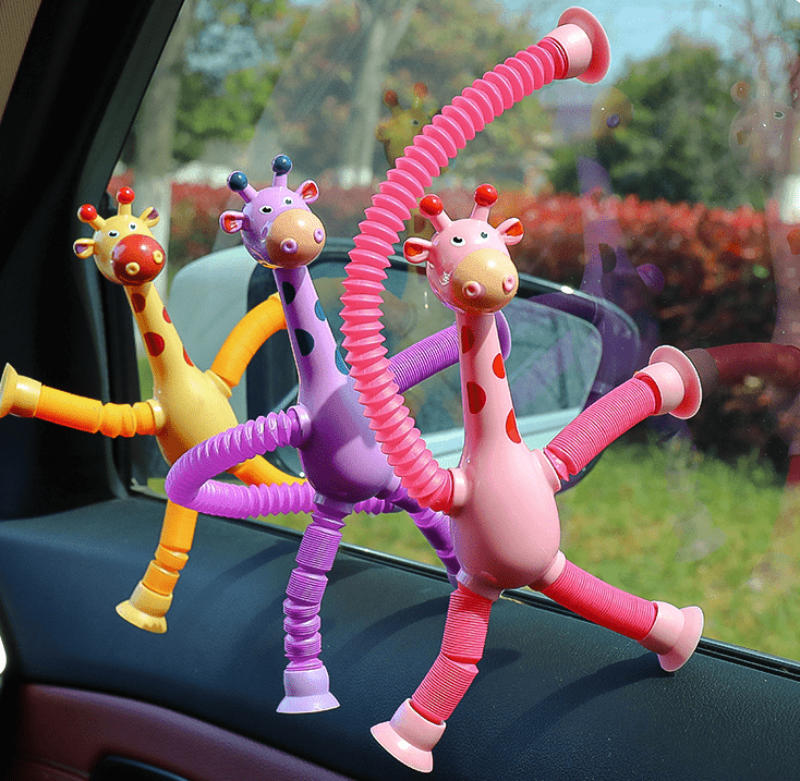 Brinquedo Girafa Estica - Kit com 4 - Smart Mini
