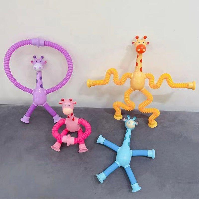 Brinquedo Girafa Estica - Kit com 4 - Smart Mini