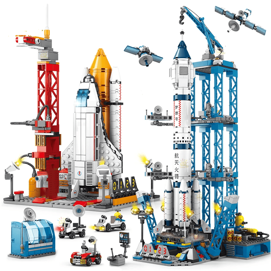 Estações Aeroespaciais - Blocos de Montar + Brindes - Brinquedo Montessori #Product_type# - Desenvolvimento infantil