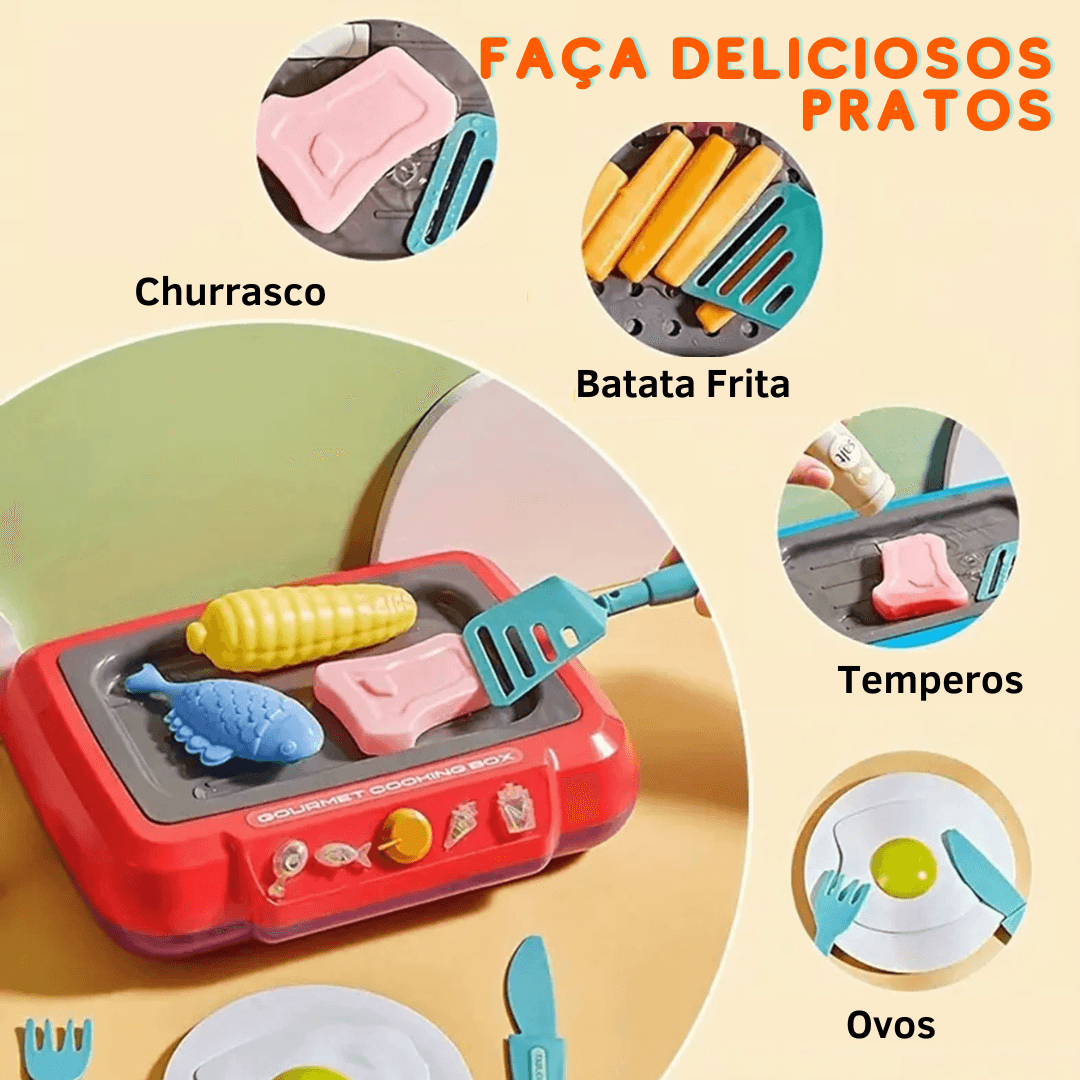 Fogão e Kit Chef de Cozinha - Smart Kids 