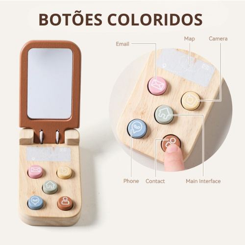 Dois Celulares Montessori com Espelho