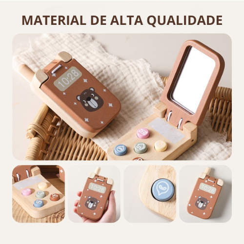 Dois Celulares Montessori com Espelho