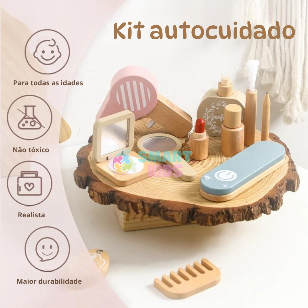 Kit de Autocuidado Montessori  em Madeira