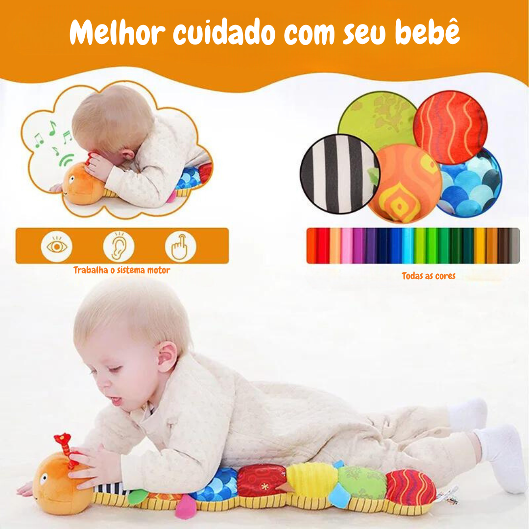 Brinquedo Musical de Lagarta - Pelúcia para Bebês