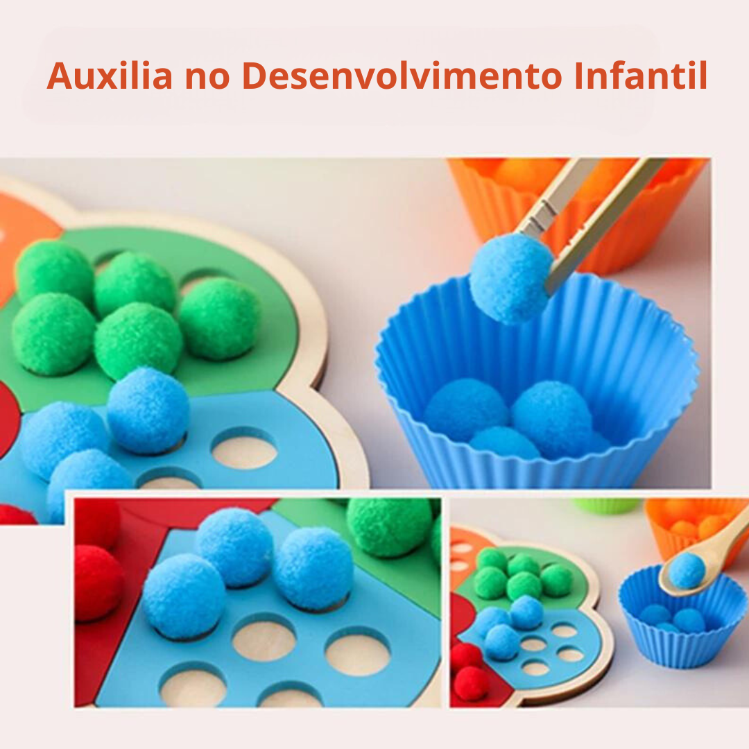 Brinquedo Montessori de Tabuleiro Cores