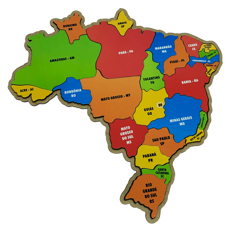 Quebra-Cabeça Mapa do Brasil - Brinquedo Educativo - Smart Kids